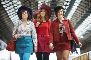 Actors Karen McCartney, Lisa Lambe and Sophie Jo Wasson in Connolly Station, Dublin. Photo: Ros Kavanagh